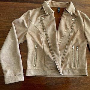 Faux suede Moto jacket